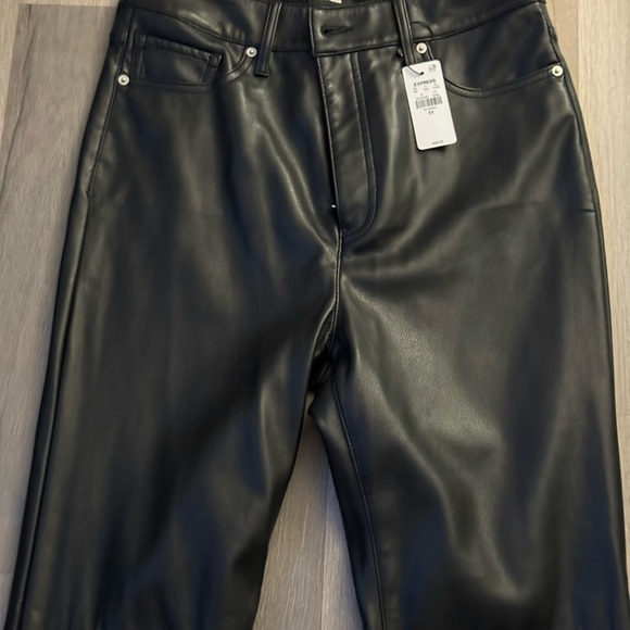 Express Black Leather Pants - Picture 2 of 7